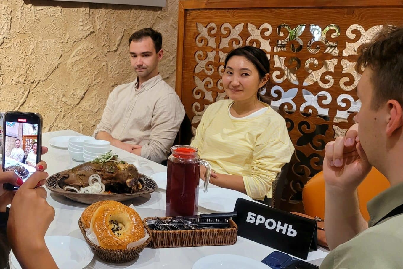 Sheep's head served in Kyrgyz restaurant