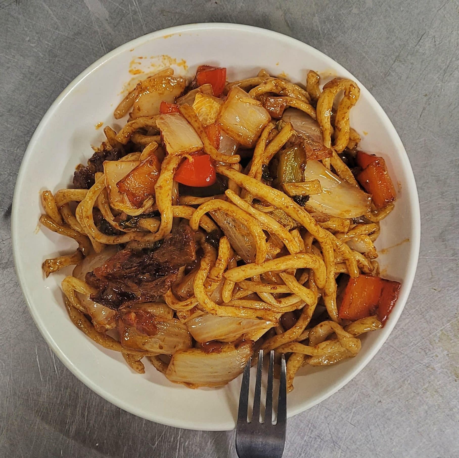 Lagman prepared by kyrgyz cooking class